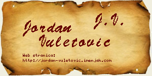 Jordan Vuletović vizit kartica
